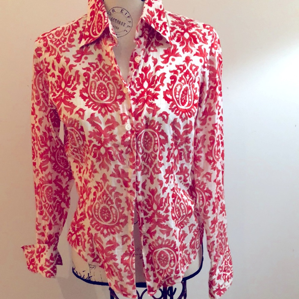 Sz8 Tommy Hilfiger cotton blouse